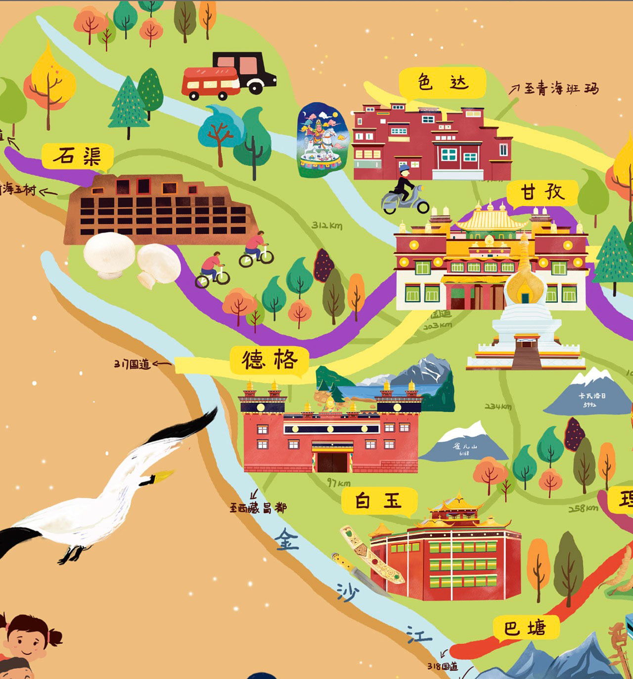 柳北手绘地图景区的文化宝库